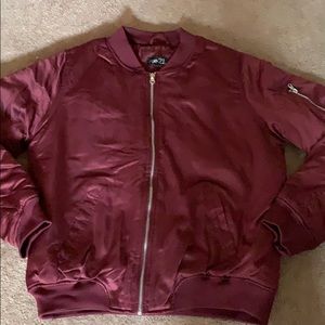 Rue 21 maroon bomber jacket
